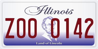 IL license plate Z000142