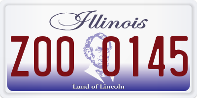 IL license plate Z000145
