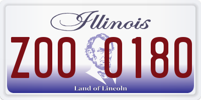 IL license plate Z000180