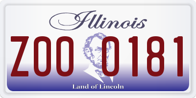IL license plate Z000181