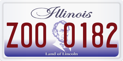 IL license plate Z000182