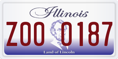 IL license plate Z000187