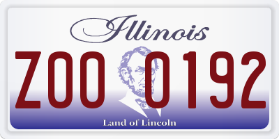 IL license plate Z000192