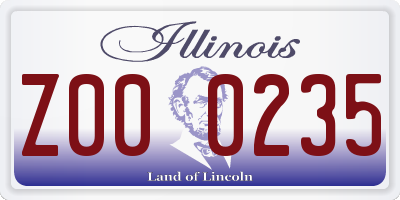 IL license plate Z000235