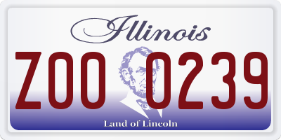 IL license plate Z000239