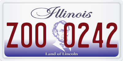IL license plate Z000242