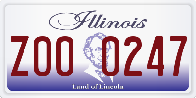 IL license plate Z000247