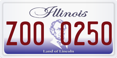 IL license plate Z000250