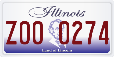 IL license plate Z000274