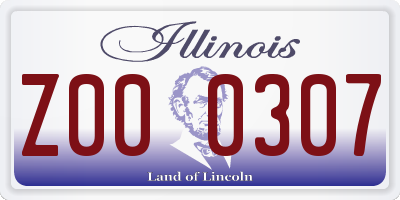 IL license plate Z000307