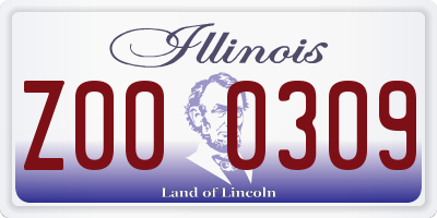 IL license plate Z000309