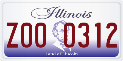 IL license plate Z000312