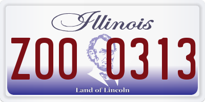 IL license plate Z000313