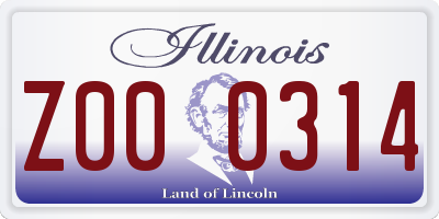 IL license plate Z000314