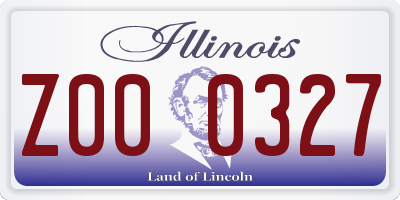 IL license plate Z000327