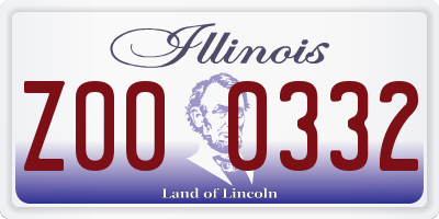 IL license plate Z000332