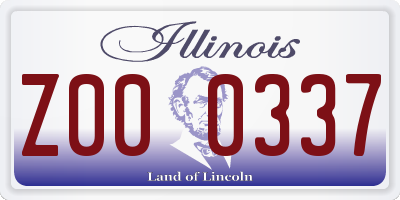 IL license plate Z000337