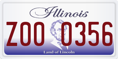 IL license plate Z000356
