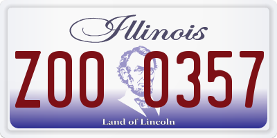 IL license plate Z000357