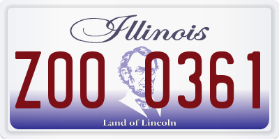 IL license plate Z000361