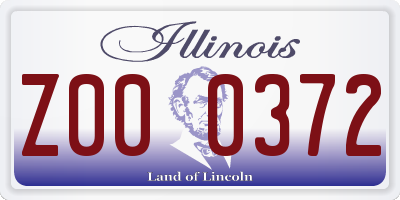 IL license plate Z000372