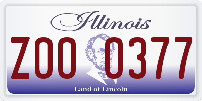 IL license plate Z000377