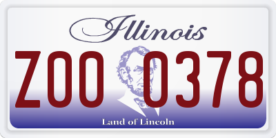 IL license plate Z000378