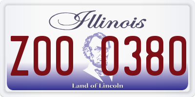 IL license plate Z000380