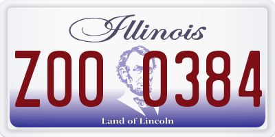 IL license plate Z000384
