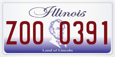 IL license plate Z000391