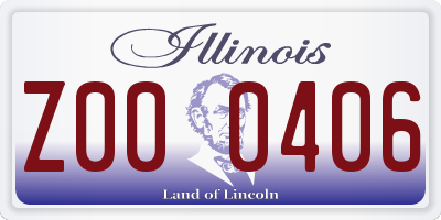 IL license plate Z000406