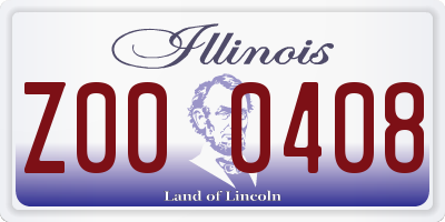 IL license plate Z000408