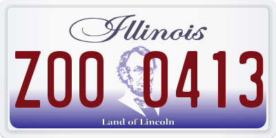 IL license plate Z000413