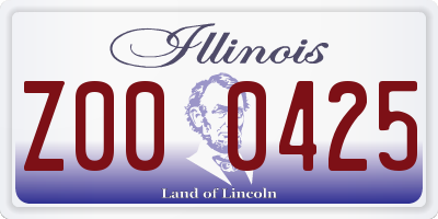 IL license plate Z000425