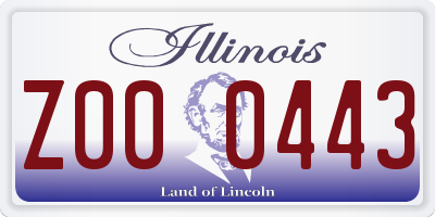 IL license plate Z000443