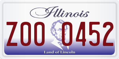 IL license plate Z000452