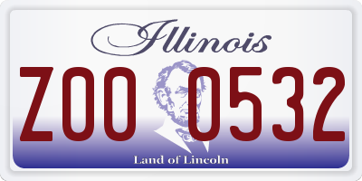 IL license plate Z000532