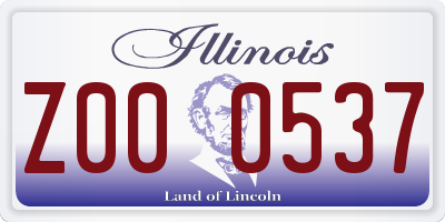 IL license plate Z000537