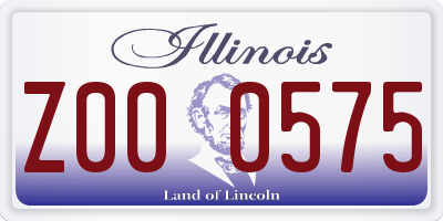 IL license plate Z000575