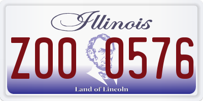 IL license plate Z000576