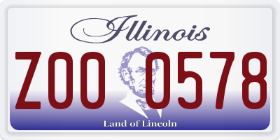 IL license plate Z000578