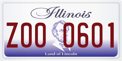 IL license plate Z000601