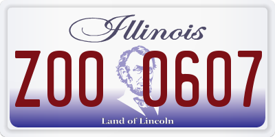 IL license plate Z000607