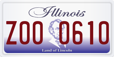 IL license plate Z000610