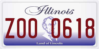 IL license plate Z000618