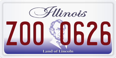 IL license plate Z000626