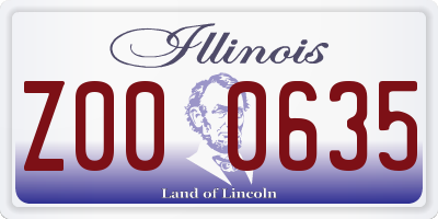 IL license plate Z000635