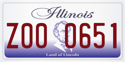 IL license plate Z000651