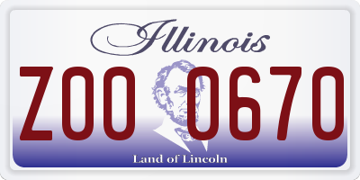 IL license plate Z000670