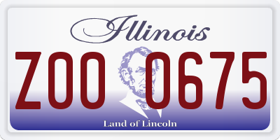 IL license plate Z000675
